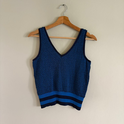 Zara Top Tejido Azul