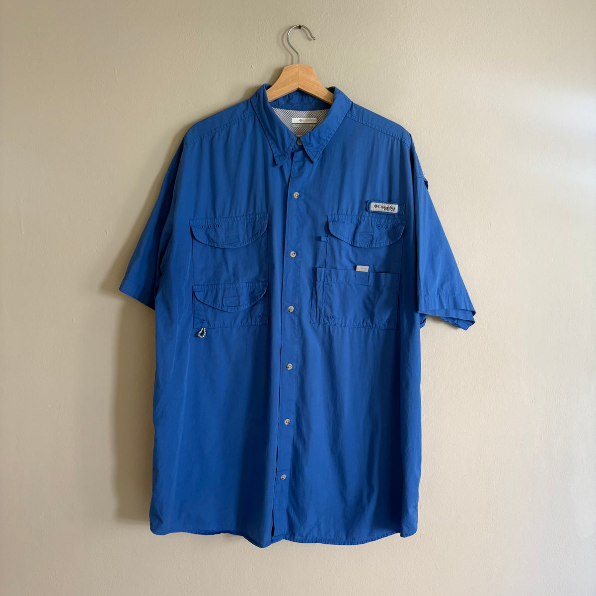 Columbia Camisa PFG Bonehead Azul Royal Hombre (XL)