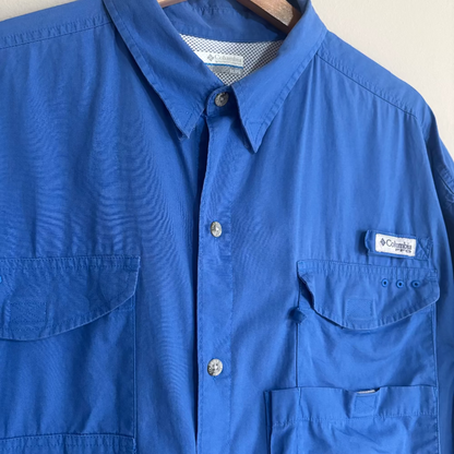 Columbia Camisa  PFG Bahama Azul Royal Hombre (XL)