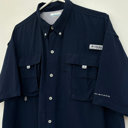 Columbia Camisa PFG Bahama Azul Marino Hombre (L)