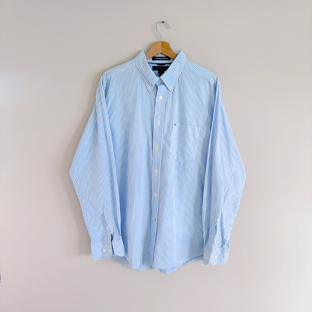 Tommy Hilfiger Camisa Rayas Azul (L)