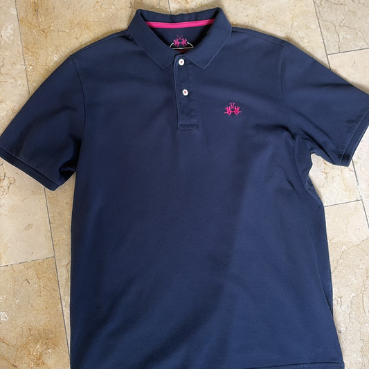 La Martina Polo Azul Marino/Pink