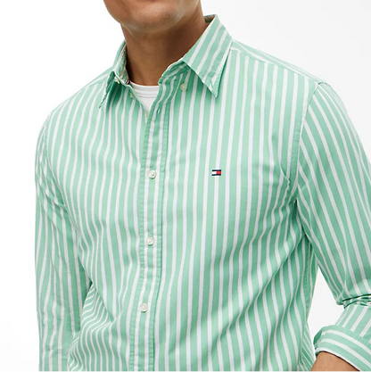 Tommy Hilfiger Camisa Rayas Verdes (L)