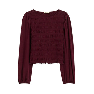 Madewell Smocked Boatneck Top (XS)