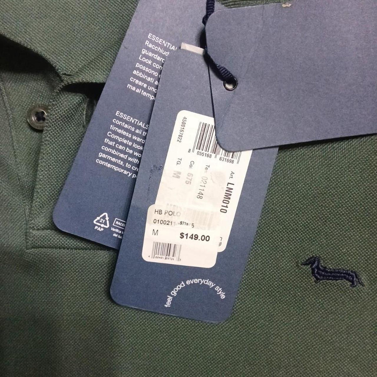 Harmont & Blaine Polo Verde Oscuro (M) NUEVO
