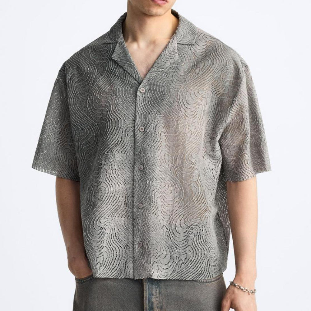 Zara Camisa con Textura (L)