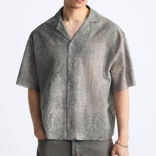 Zara Camisa con Textura (L)