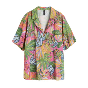 H&M Camisa Rayon Tropical (XS)