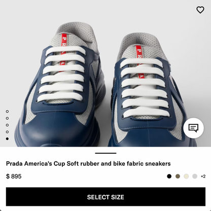 Prada America's Cup Soft Rubber and Bike Fabric Sneakers