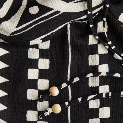 H&M Top Negro y Beige