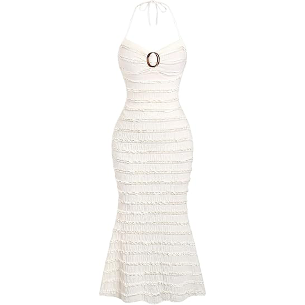 SHEIN Vestido Blanco de Tirantes