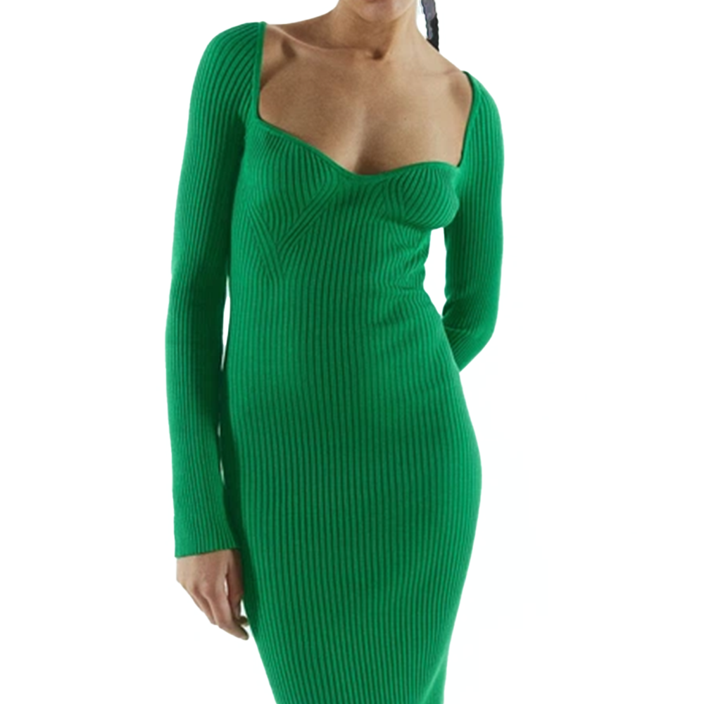 H&M Vestido Midi Verde