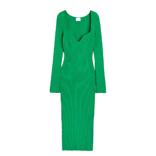 H&M Vestido Midi Verde