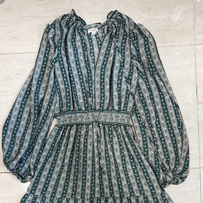 Max Studio Vestido Long Sleeve Tiered