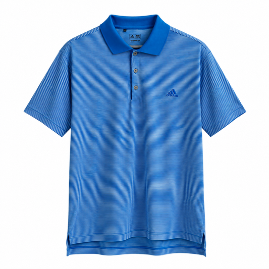 Adidas Polo Dry Fit Azul Rayas (L)