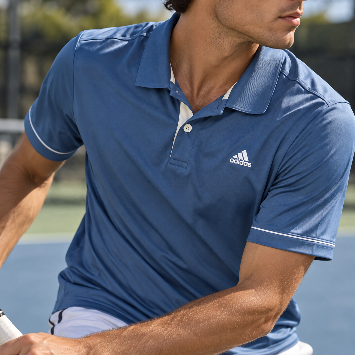 Adidas Polo Dry Fit Azul (XXL)