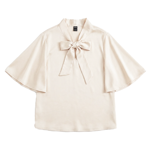 SHEIN Blusa Satinada Beige