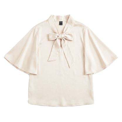 SHEIN Blusa Satinada Beige