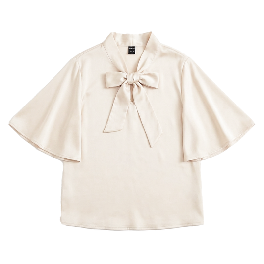 SHEIN Blusa Satinada Beige