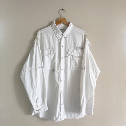Columbia Camisa PFG Technical Blanco Hombre (XL)
