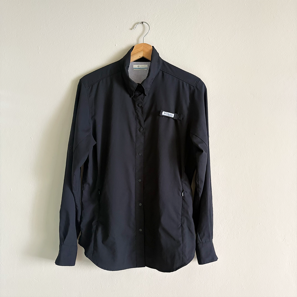 Columbia Camisa PFG Tamiami Negro Mujer (M)