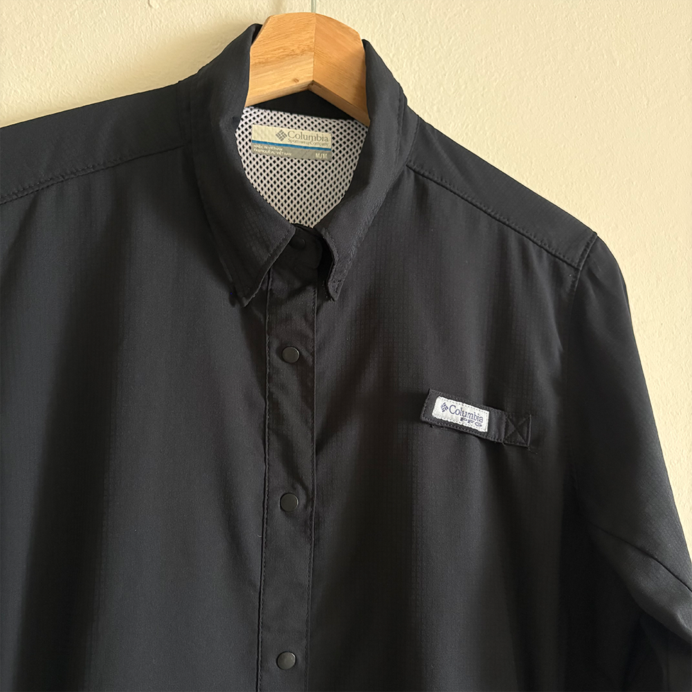 Columbia Camisa PFG Tamiami Negro Mujer (M)
