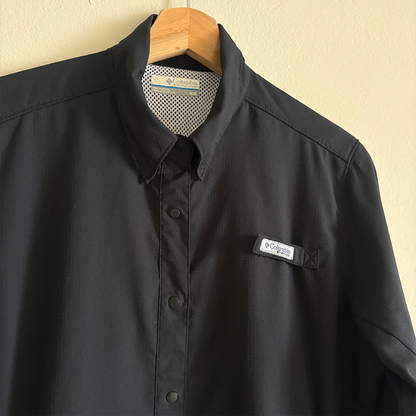 Columbia Camisa PFG Tamiami Negro Mujer (M)