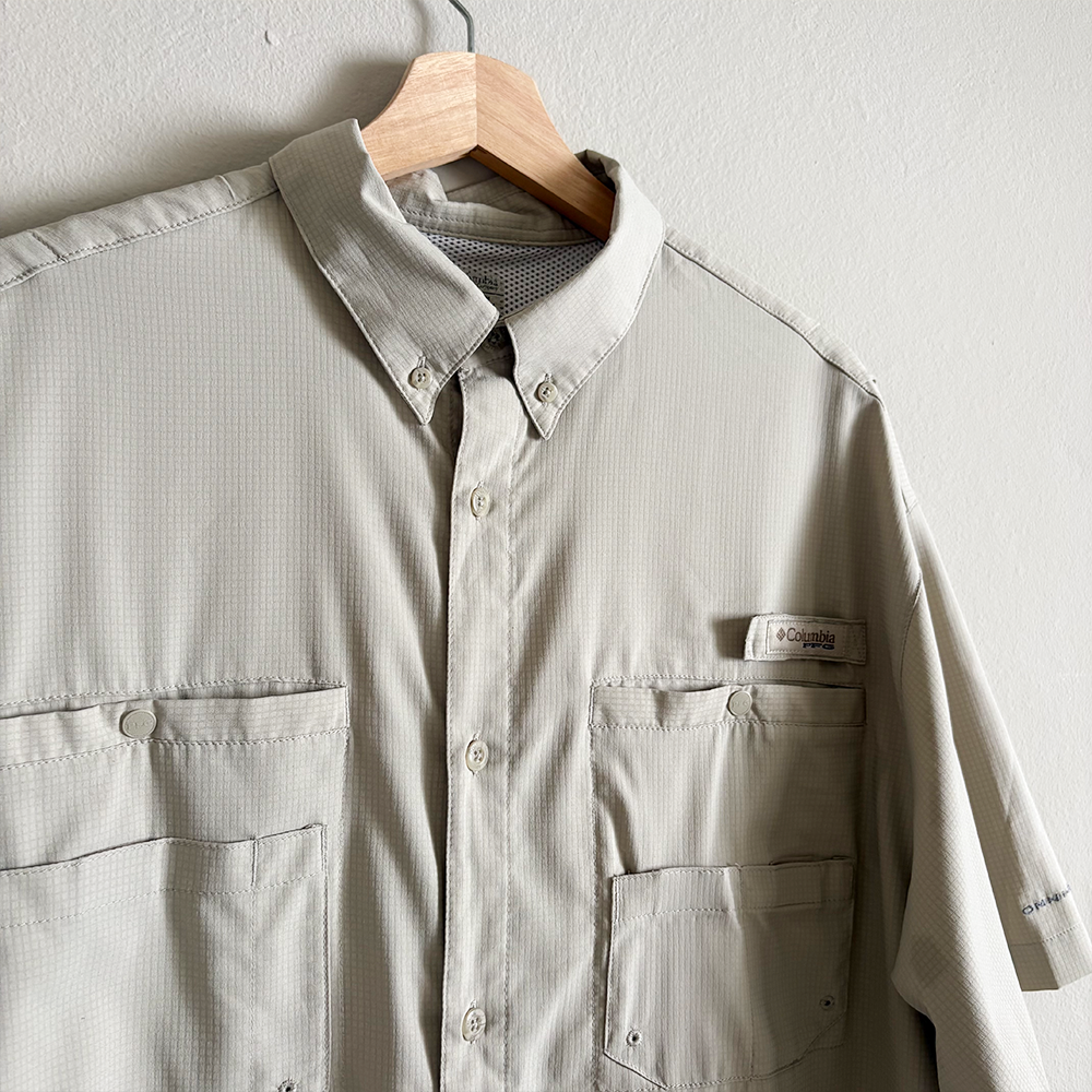 Columbia Camisa PFG Tamiami Beige Hombre (L)