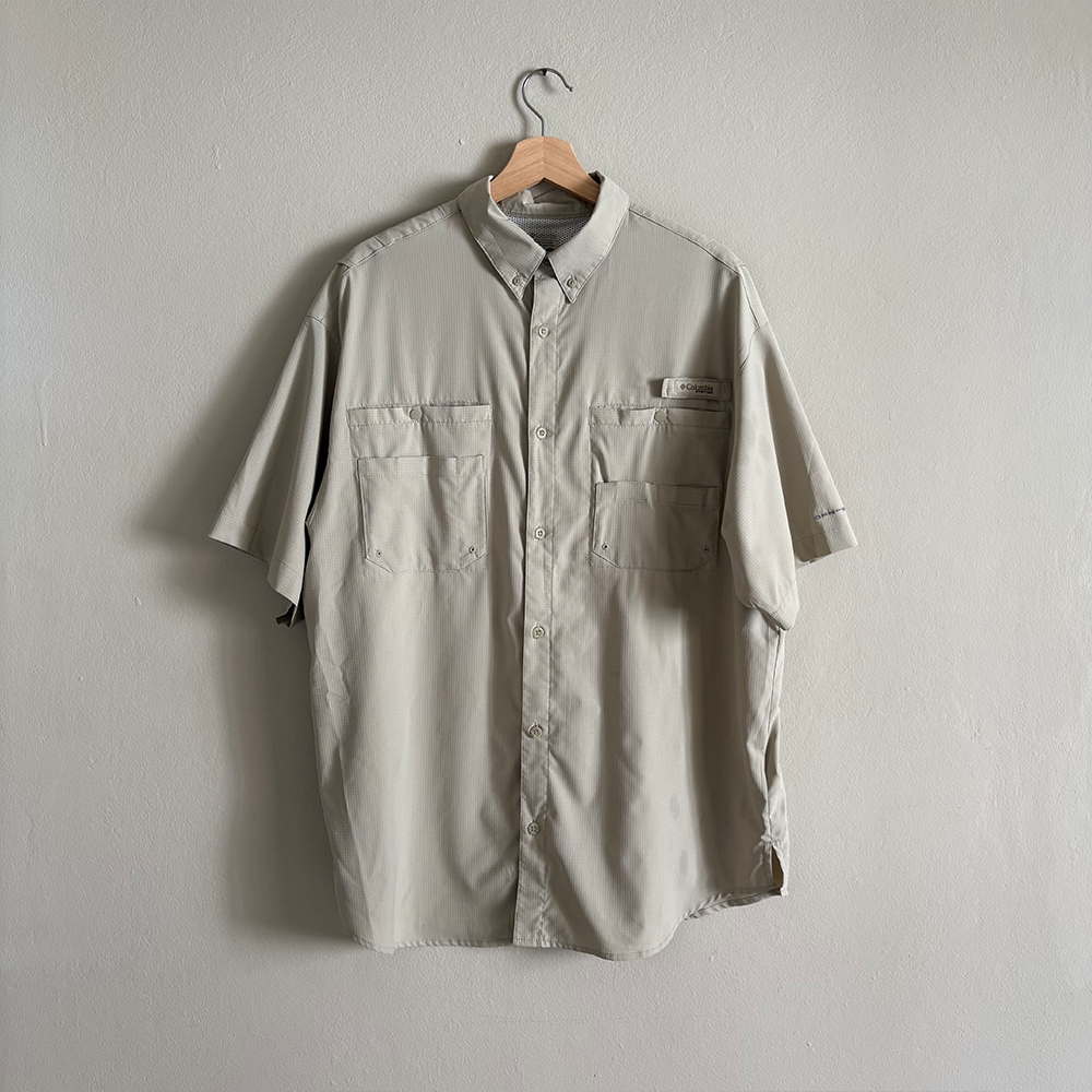 Columbia Camisa PFG Tamiami Beige Hombre (L)