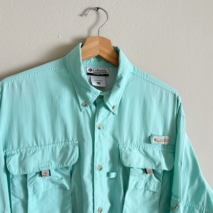 Columbia Camisa PFG Bahama Azul Turquesa Hombre (S)