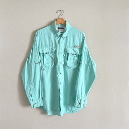 Columbia Camisa PFG Bahama Azul Turquesa Hombre (S)