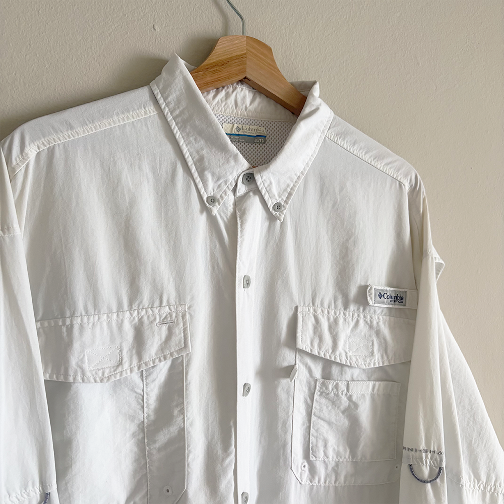 Columbia Camisa PFG Technical Blanco Hombre (XL)