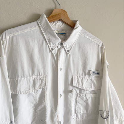 Columbia Camisa PFG Technical Blanco Hombre (XL)