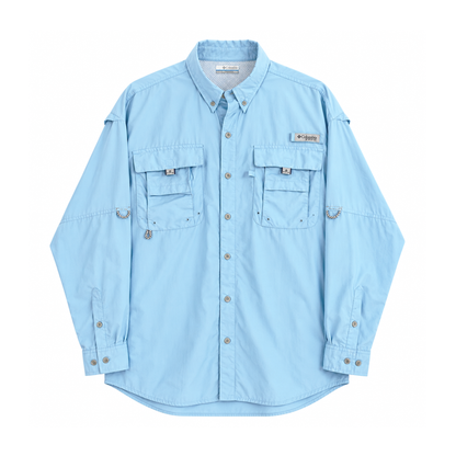 Columbia Camisa PFG Bahama Azul Claro Hombre (L)