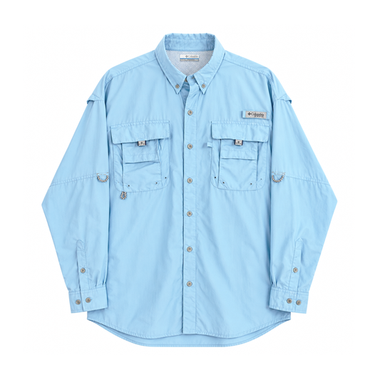 Columbia Camisa PFG Bahama Azul Claro Hombre (L)