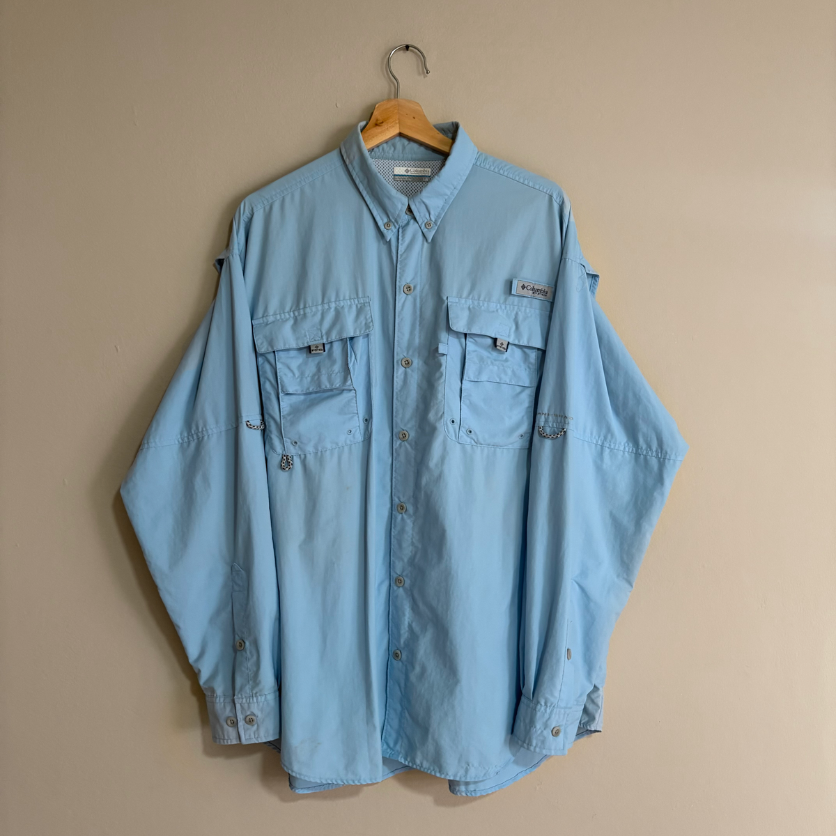 Columbia Camisa PFG Bahama Azul Claro Hombre (L)