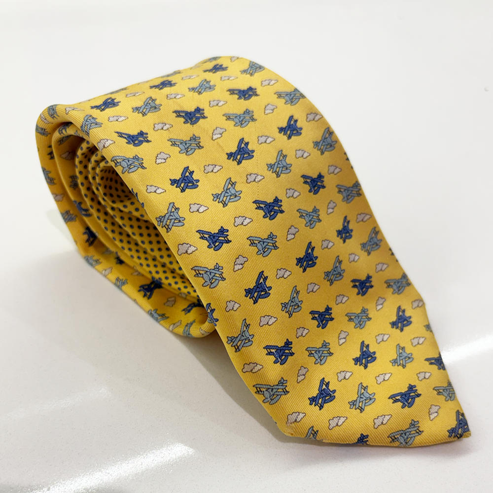 PINK Corbata Amarilla con Patrón