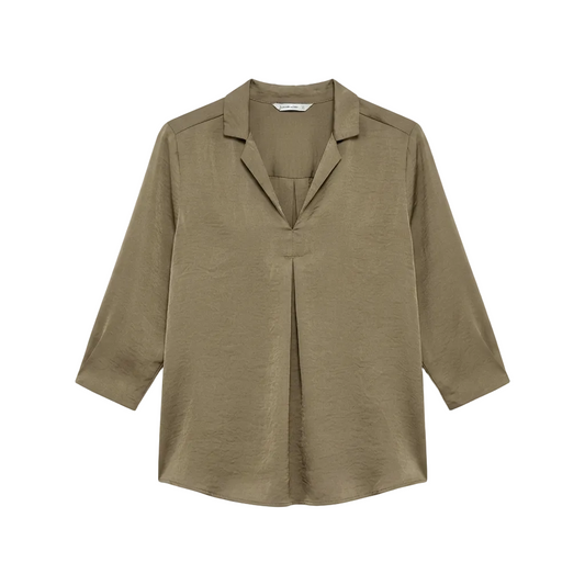 Stradivarius Blusa Verde Oliva