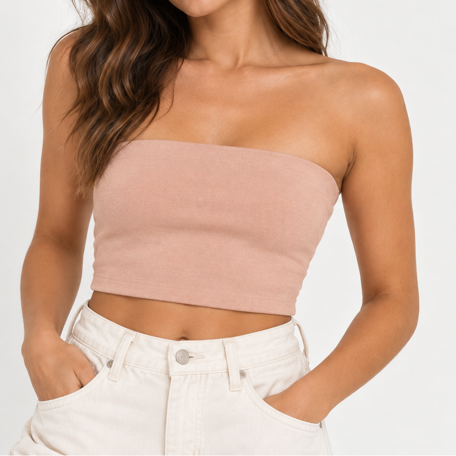 Zara Crop Top Beige (M)