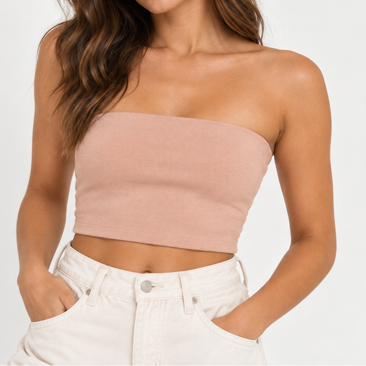 Zara Crop Top Beige (M)