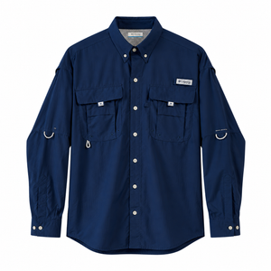 Columbia Camisa PFG Bahama Azul Marino Hombre (M)