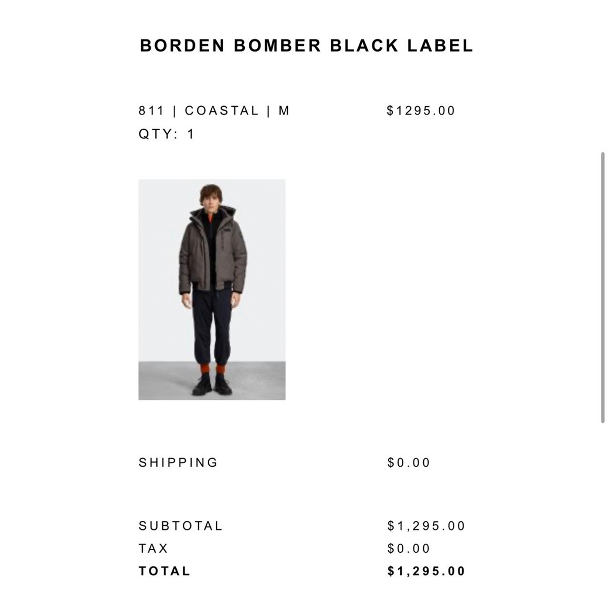 Canada Goose Borden Bomber Black Label