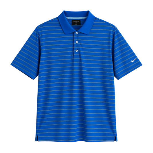 Nike Polo Dri-Fit Azul Rayas Hombre (L)