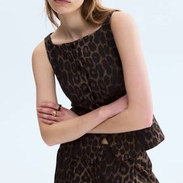 H&M Top Animal Print NUEVO