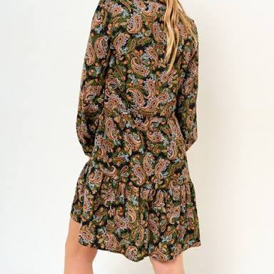 Stradivarius Vestido Paisley Midi