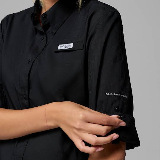 Columbia Camisa PFG Tamiami Negro Mujer (M)