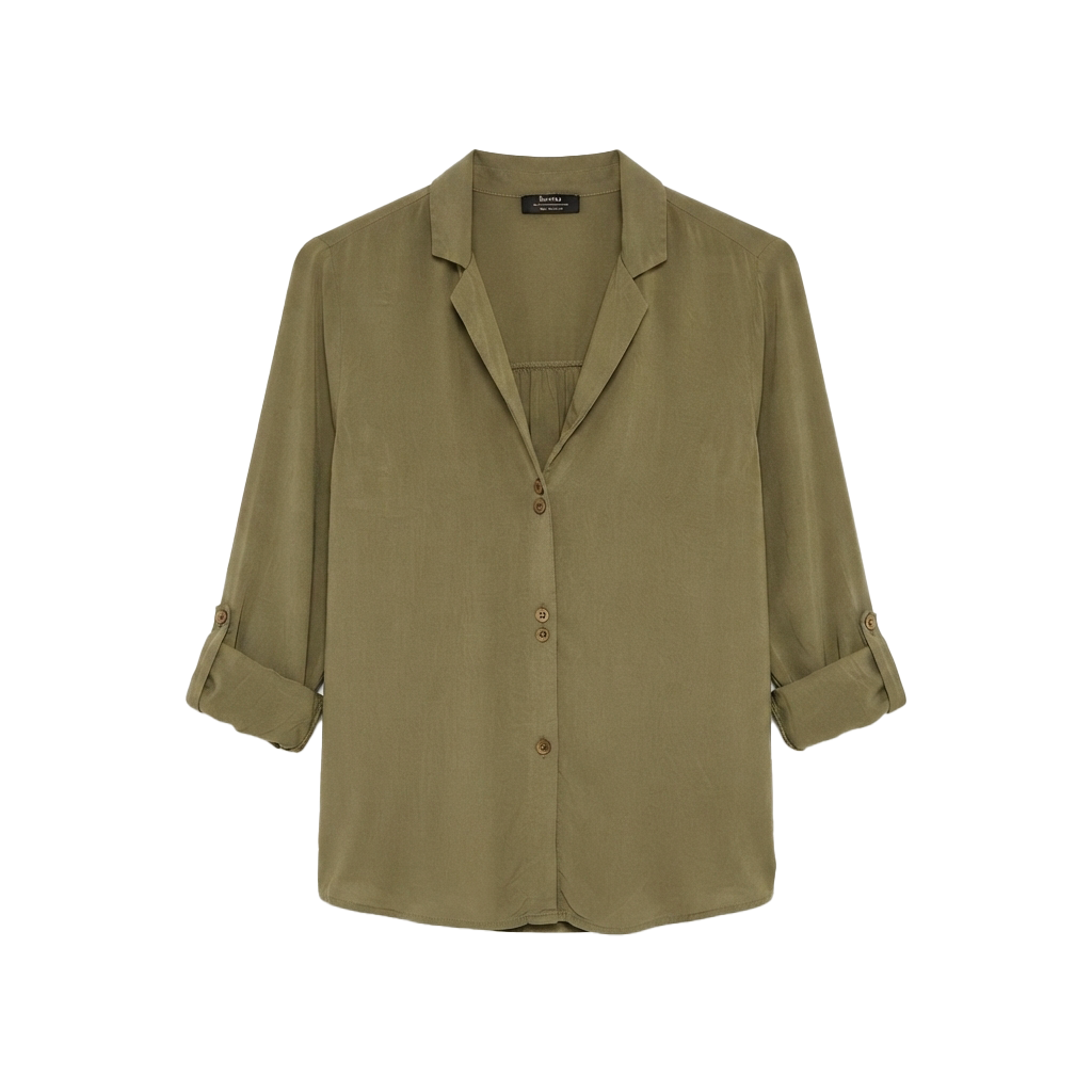 Bershka Blusa Verde Oliva