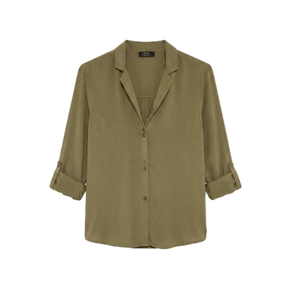 Bershka Blusa Verde Oliva