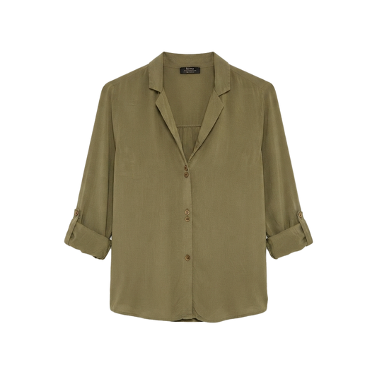 Bershka Blusa Verde Oliva