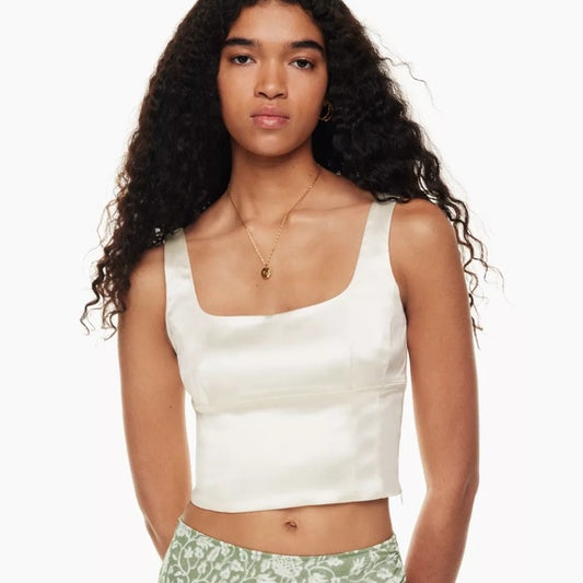 Aritzia Wilfred Shine Satin Bustier